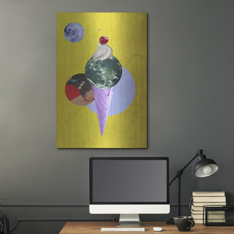 «Earthcone» par Elo Marc, art mural en métal, H 36 po x l 24 po