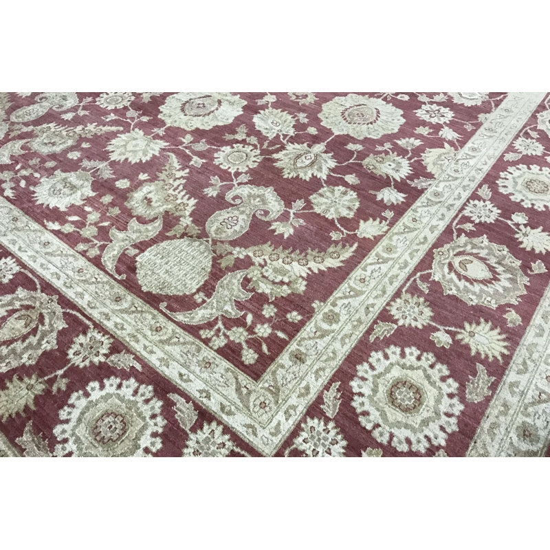 Tapis rouge noué à la main de haute qualité