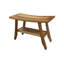EcoDecors Satori - Banc de douche en teck, banc de douche en teck, banc de salle de bain en teck, banc de douche en bois de teck, brun bois-96747923