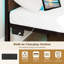 Structure de lit double avec base de charge intégrée, base de matelas robuste brun rustique + noir-859685962