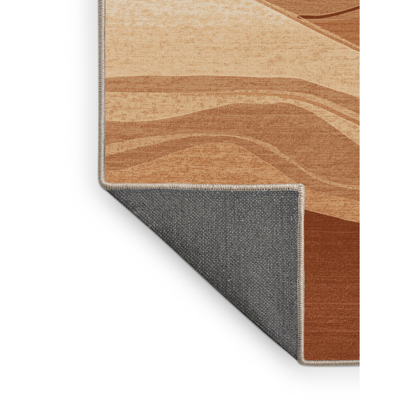 Tapis brun moelleux doux et moelleux beige Grand Canyon, 5 x 7