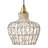 10.25"W 1-Light Auman Rattan and Metal Pendant-7429230