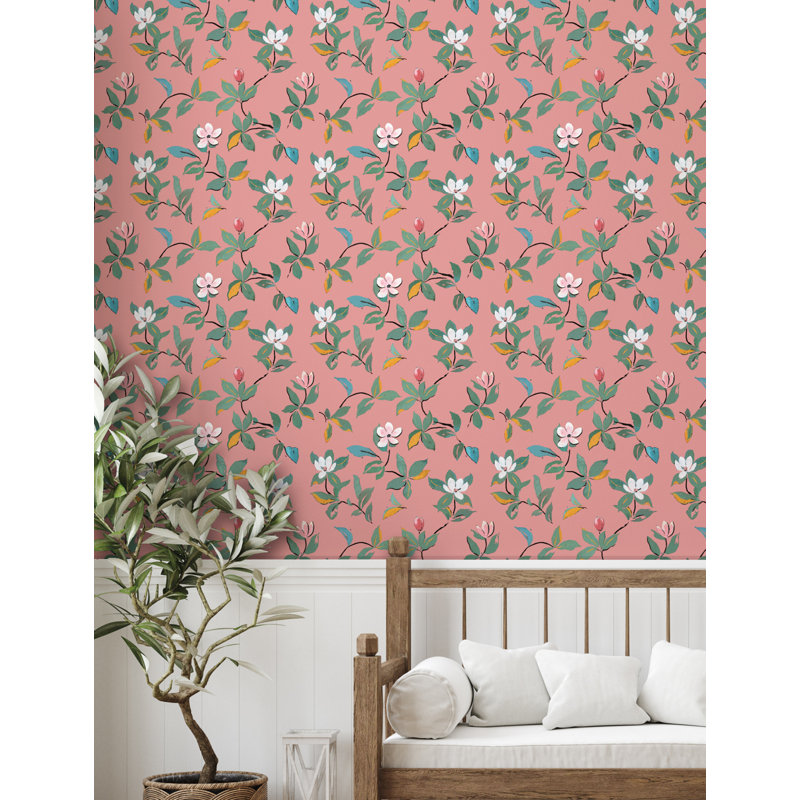 Paule Marrot Floral Wallpaper Double Roll, Pink