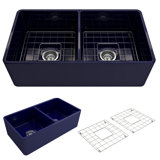 33 in. L Farmhouse Double Basin Kitchen Sink