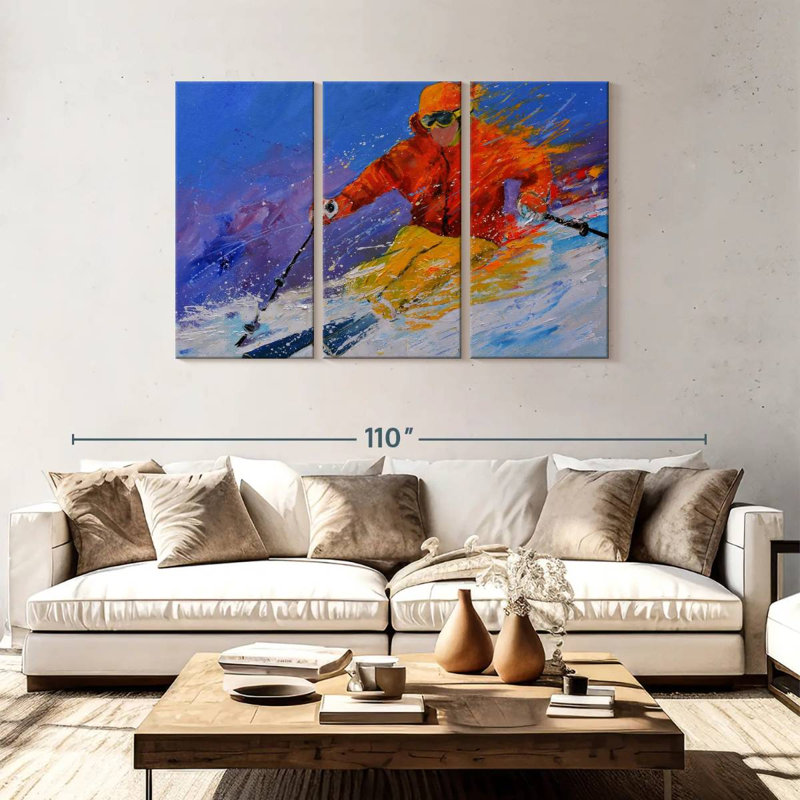 Sireci Expert Skiing, 48" H x 74" W