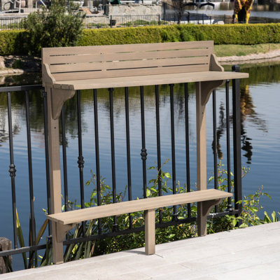 Table en bois pour balcon, gris - Mobilier d'extérieur moderne et compact