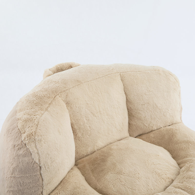 Fauteuils à billes surdimensionnés, aucun assemblage requis, Brun / brun clair