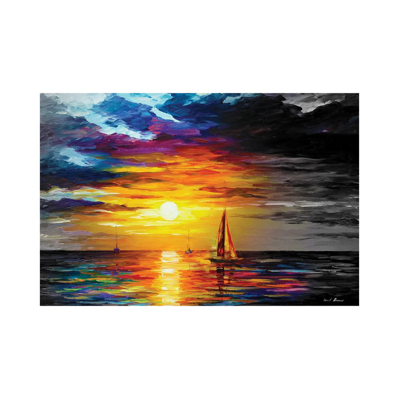 Touch of horizon - reproduction d'art murale - toile encadrée, H 26 po x l 40 po, Toile tendue, Ne s’applique pas