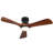 Flush Mount Ceiling Fan With Light: Dimmable LED (3 Colors), Indoor/Outdoor Reversible DC Motor, 3 Solid Wood Blades For Bedroom, Patio.