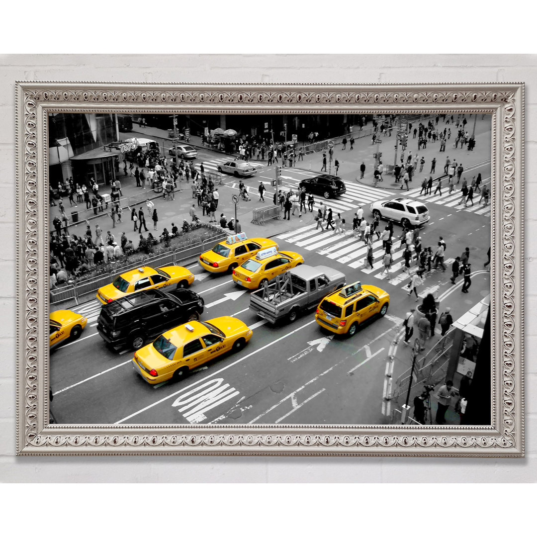 Yellow Cabs New York City - Einzelne Bilderrahmen Kunstdrucke