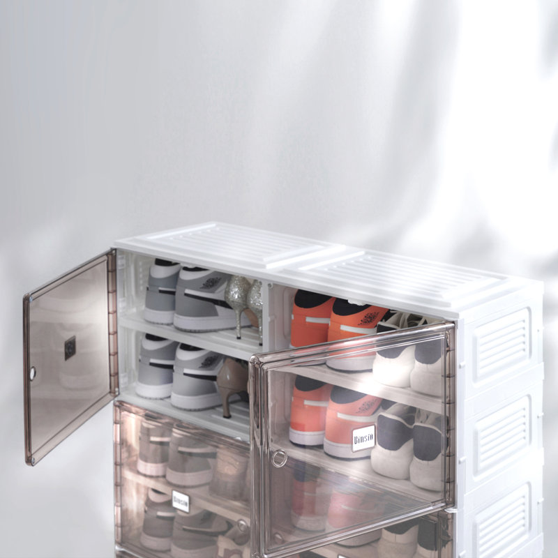 20 Pair Stackable Shoe Storage Cabinet