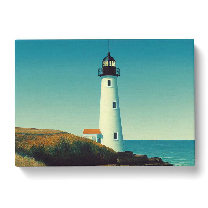 Resplendent Lighthouse - Wrapped Canvas Photograph - Wrapped Canvas, 40cm H x 60cm W x 3cm D
