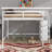 Jakema Full Size Loft Bed with Built-in Storage Wardrobe and Staircase-1011061231