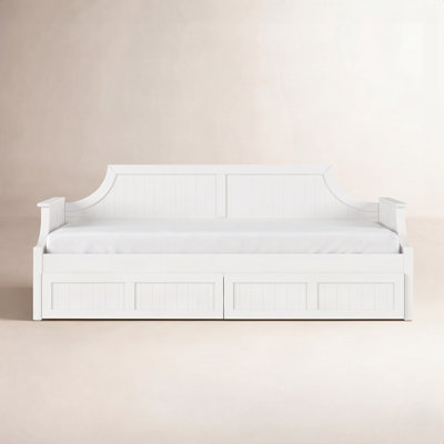 Antavious Coastal Cottage Solid Wood Twin Daybed with Storage Drawers