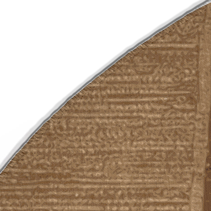 Tapis intérieur et extérieur brun Transport, Rond 5 pi