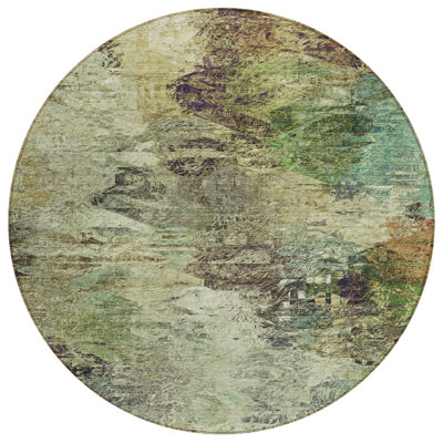 Decicco Washable Abstract Indoor / Outdoor Rug