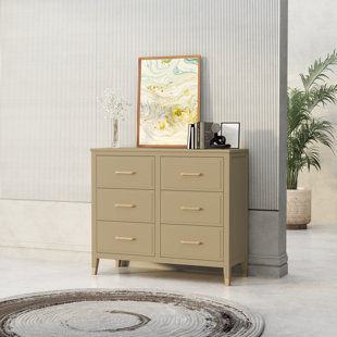 6 Drawer 105Cm W Double Dresser