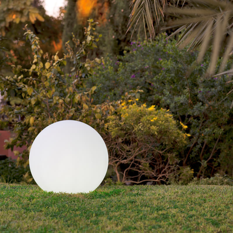 Plug-in Integrated LED Outdoor Globe Light, 16" H x 14" W x 14" D