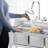 Commercial Single-Bowl Kitchen Sink with Workstation