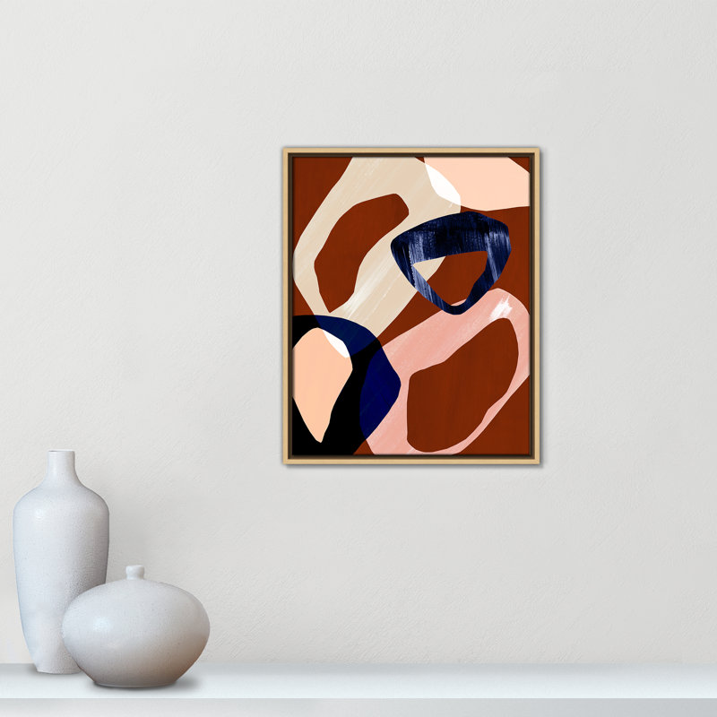 Loop I Print par Violets Print House, Framed Canvas, Natural Floater, L 17,5 po x H 21,5 po