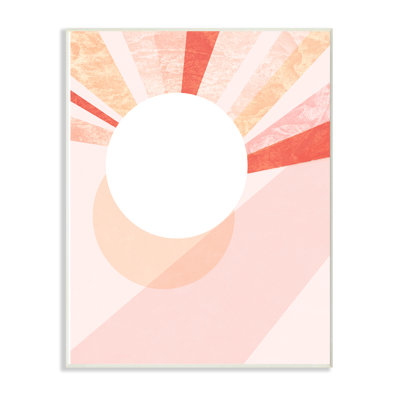 «Peach Mod Stone Texture Geometric Suns Rising» par Daphne Polselli, impression