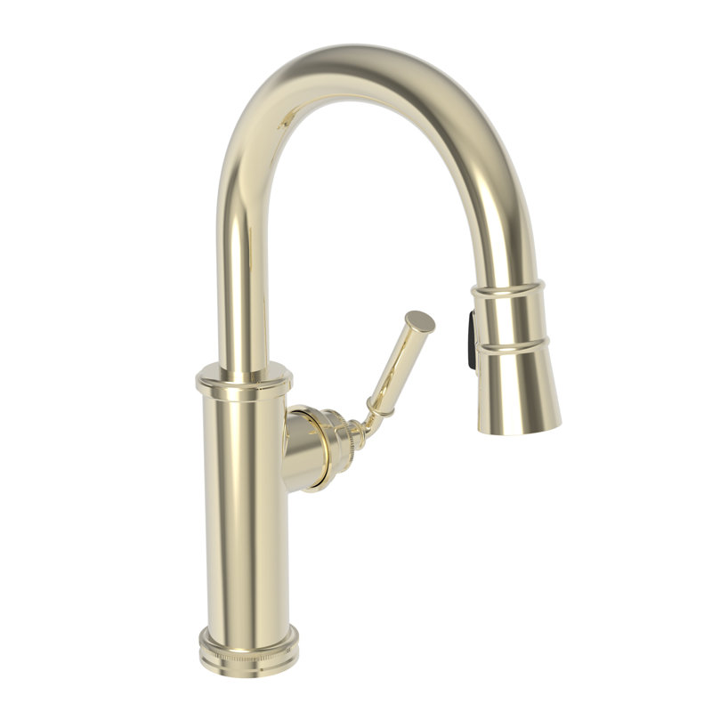 Taft Single Handle Pull Down Bar Faucet, French Gold (PVD)