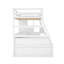 Lit mezzanine simple avec bureau, 7 tiroirs et 2 tablettes en blanc - stable 6 ans et plus