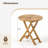 Patio Teak Wood Dining Table with Slatted Tabletop and Sturdy X-Shaped Frame