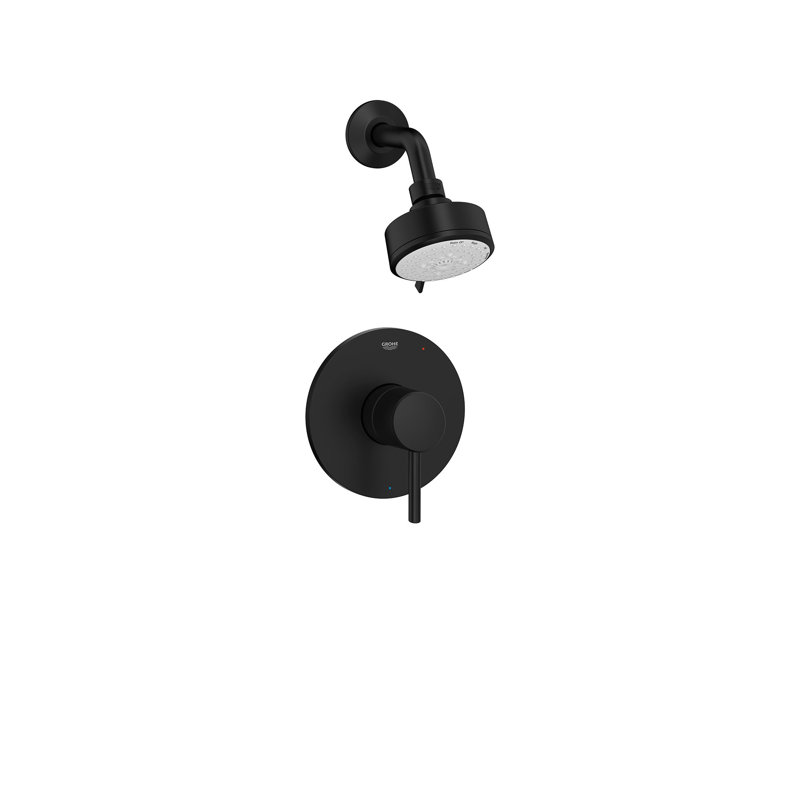 Concetto™ Shower Faucet with Rough-in Valve, Matte Black