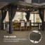 30.5 Ft. W x 25 Ft. D Steel Hardtop Gazebo