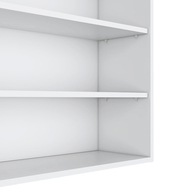 Armoire murale blanche pour le rangement des ustensiles de cuisine - H 30 po x l 36 po x P 12 po, panneau de particules, design moderne, convient aux épices, aux bols et aux bocaux