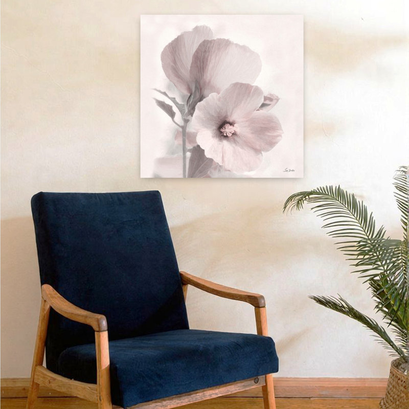 Hibiscus, art contemporain hibiscus, H 24 po x l 24 po