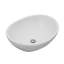 Karran Valera Lavabo de salle de bain vasque ovale en porcelaine vitreuse