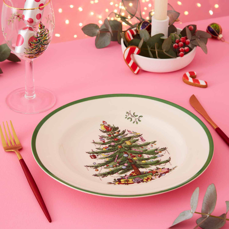 Spode Christmas Tree Salad Plates 8"