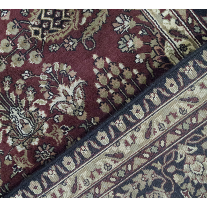 Tapis noir et vin de haute qualité noué à la main