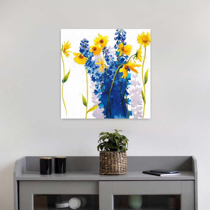 Tres Amigos, art floral contemporain, H 18 po x l 18 po