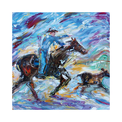 Coyboy 1 Piece Wrapped Canvas Painting