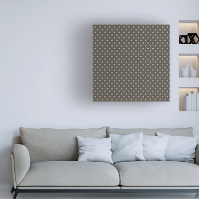 Art mural sur toile tendue - Gail Fraser «Alabaster Blossoms Motif 3», art mural pour salon, chambre à coucher ou bureau - 14 x 14