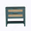 Table de chevet étroite en rotin avec 2 tiroirs et tablette de rangement Boho-215888413