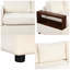 Canapé modulaire en chenille de 87,4 po en L - Accoudoirs réversibles avec supports de rangement, méridienne et coussins en mousse haute densité pour le salon (3 places)-662270377