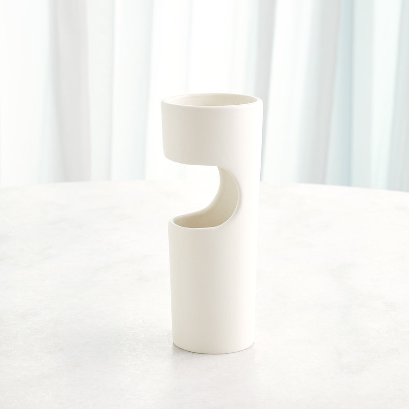 Earthenware Table Vase, Overall Height- 10.75"