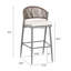 Ensemble de 2 tabourets de bar d'extérieur à structure en métal d'une hauteur de 30,25 po avec dossier en forme de feston en rotin PE, coussin résistant à l'eau et pieds thermolaqués-110090620-125943511-121691132