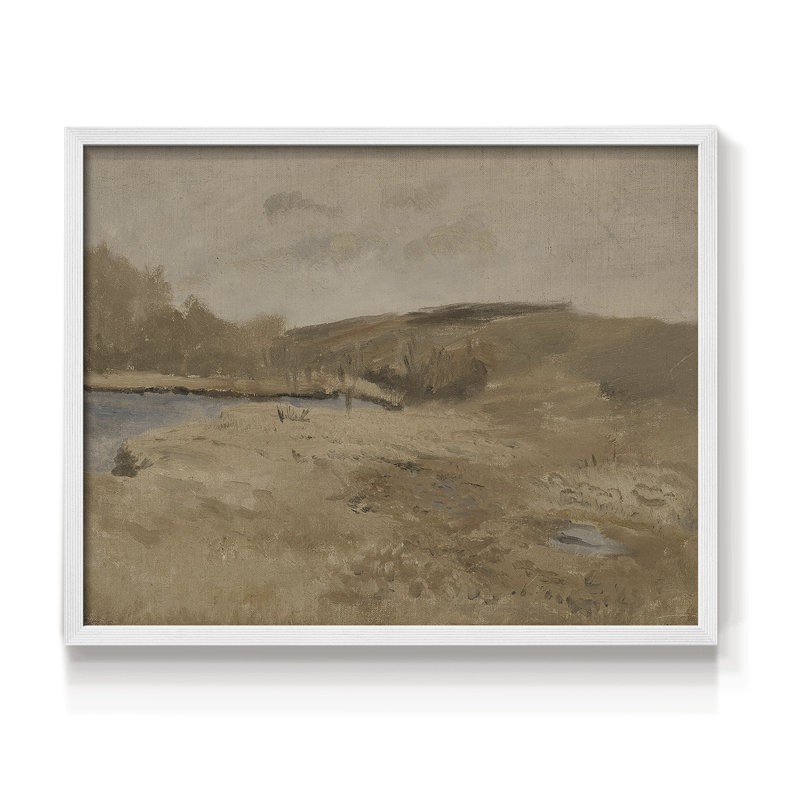 Paysages rétro-dxcvi-impression encadrée - reconstituable, H 8 po x l 10 po, Blanc