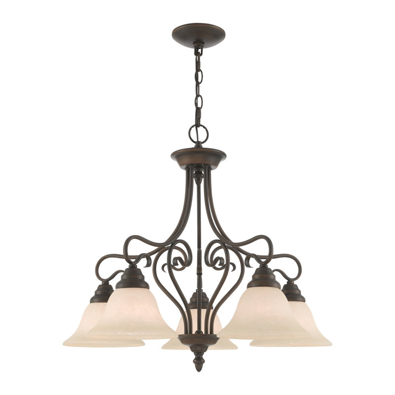 Aquala 5 - Light Dimmable Classic / Traditional Chandelier, Imperial Bronze