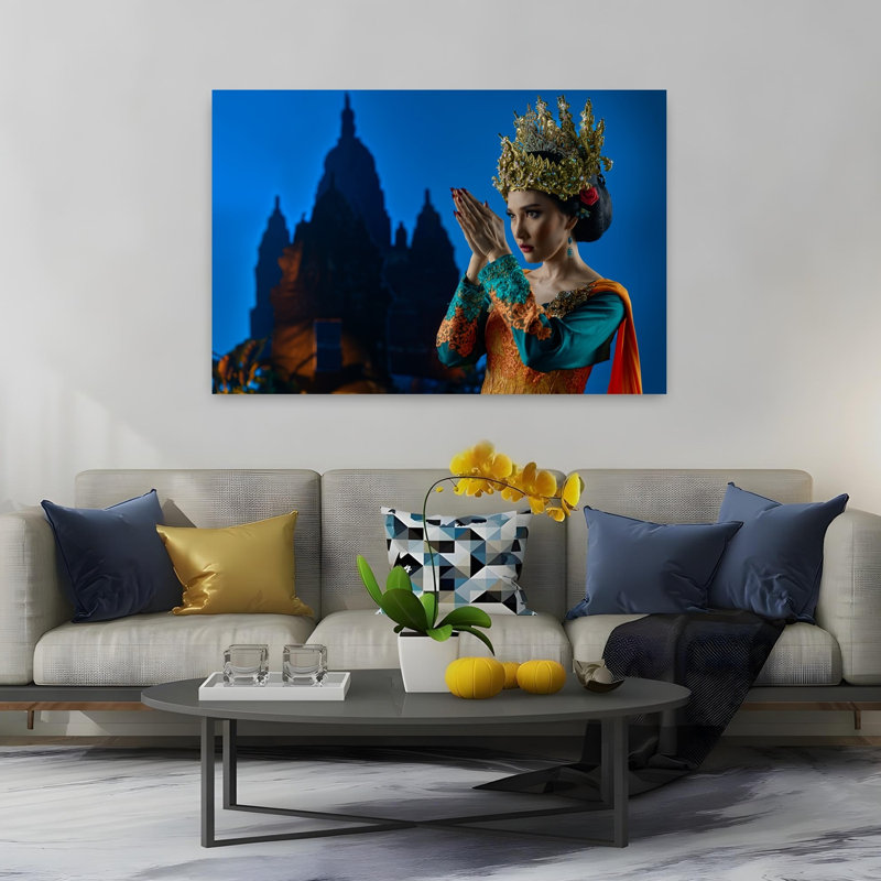 Contemporary Art Traditional Abstract Portrait Wall Art by Rahmad Adriansyah - Wrapped Canvas Print, 101.6 cm H x 152.4 cm W