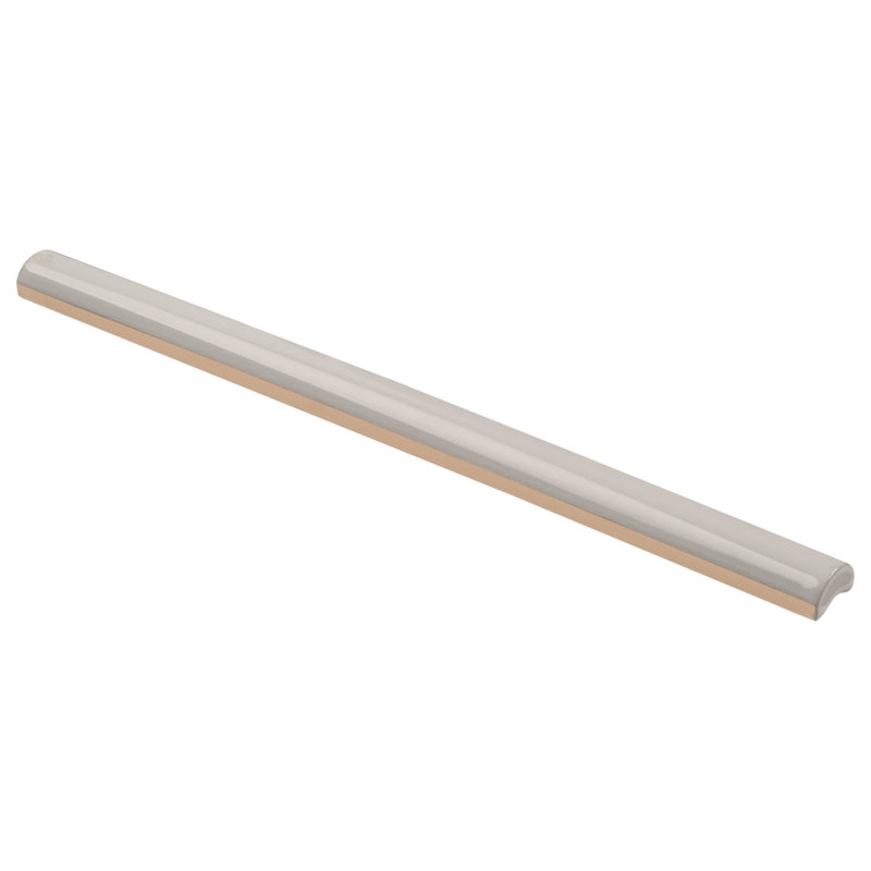 Bordure de carrelage crayon en céramique polie Barcelona 0,75 po x 12 po, Gris