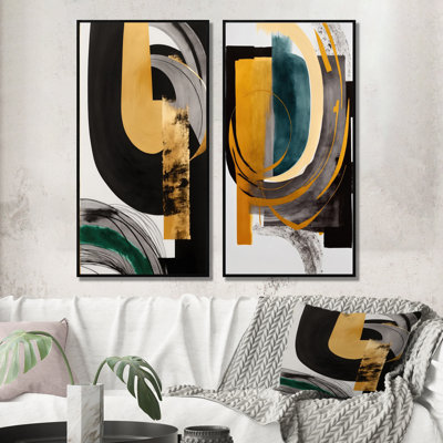 2 pièces sur toile - Déco vert moderne