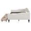 Lit de jour double capitonné capitonné, beige