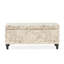 Design Design - Tissu en lin beige, décoration en bois polyvalente et élégante avec cadre, finition, compartiment de rangement caché, mobilier contemporain