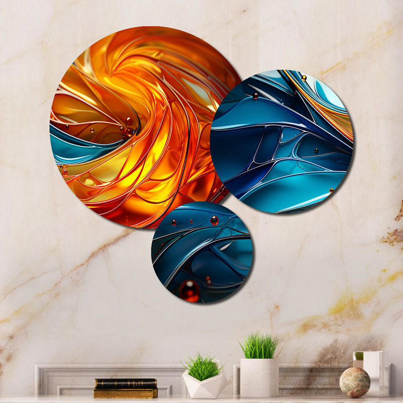 Abstract Wall Decor on Metal